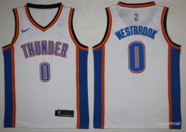 0 Russell Westbrook  Stitched Jersey Size S to 3 XL white