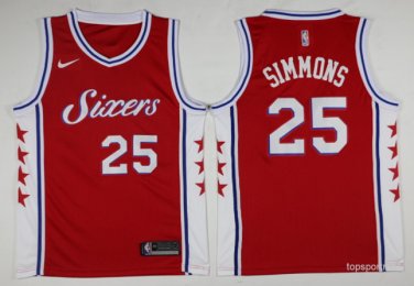 25 Ben Simmons Stitched Jersey Size S to 3 XL  red