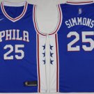 25 Ben Simmons Stitched Jersey Size S to 3 XL  blue