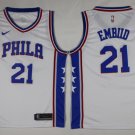 21 Joel Embiid Stitched Jersey Size S to 3 XL  white