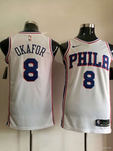 8 Jahlil Okafor Stitched Jersey Size S to 3 XL  white