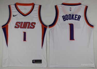 1 Devin Booker  Stitched Jersey Size S to 3 XL white 2