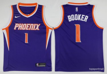 1 Devin Booker  Stitched Jersey Size S to 3 XL blue