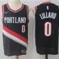 0 Damian Lillard Stitched Jersey Size S to 3 XL black