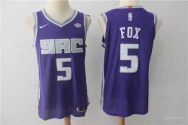 5 De'Aaron  Stitched Jersey Size S to 3 XL purple