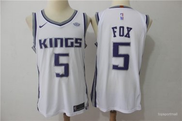 5 De'Aaron  Stitched Jersey Size S to 3 XL white