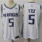 5 De'Aaron  Stitched Jersey Size S to 3 XL white