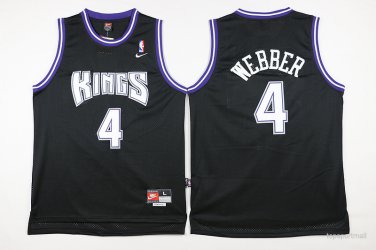 4 Chirs Webber Stitched Jersey Size S to 3 XL black