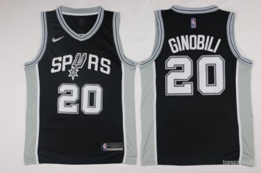 20 Manu Ginobili Stitched Jersey Size S to 3 XL black