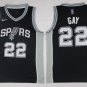 22 Rudy Gay Stitched Jersey Size S to 3 XL black