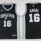 16 Pau Gasol Stitched Jersey Size S to 3 XL black