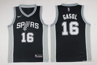 16 Pau Gasol Stitched Jersey Size S to 3 XL black