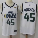 45 Donovan Mitchell Stitched Jersey Size S to 3 XL white