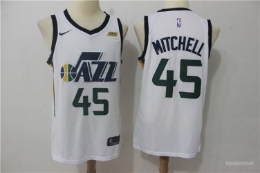 45 Donovan Mitchell Stitched Jersey Size S to 3 XL white