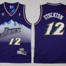 12 John Stockton Stitched Jersey Size S to 3 XL blue