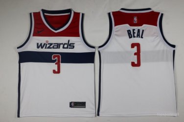 3 Bradley Beal Stitched Jersey Size S to 3 XL white