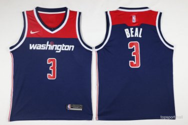 3 Bradley Beal Stitched Jersey Size S to 3 XL blue