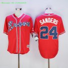 24 Deion Sanders Stitched Jersey Size S to 3 XL red
