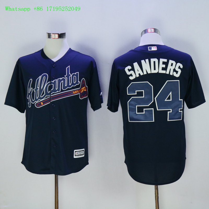 24 Deion Sanders Stitched Jersey Size S to 3 XL black