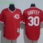 30 Ken Griffey Stitched Jersey Size S to 3 XL red