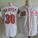 30 Ken Griffey Stitched Jersey Size S to 3 XL white