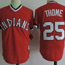 25 Jim Thome Stitched Jersey Size S to 3 XL red