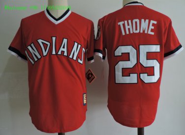 25 Jim Thome Stitched Jersey Size S to 3 XL red
