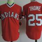 25 Jim Thome Stitched Jersey Size S to 3 XL red