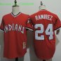 24 Manny Ramirez Stitched Jersey Size S to 3 XL red