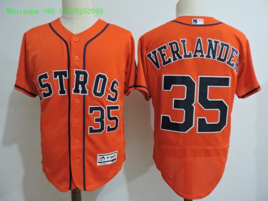 35 Justin Verlander Stitched Jersey Size S to 3 XL orange