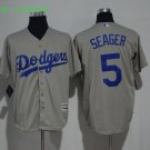 5 Corey Seager Stitched Jersey Size S to 3 XL grey