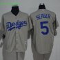 5 Corey Seager Stitched Jersey Size S to 3 XL grey