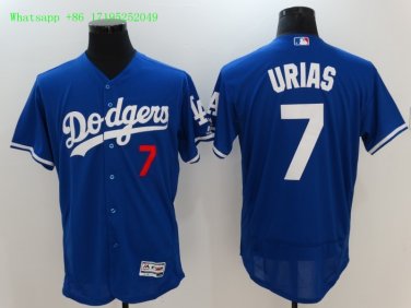 7 Julio Urias Stitched Jersey Size S to 3 XL blue