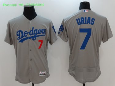 7 Julio Urias Stitched Jersey Size S to 3 XL grey