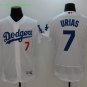 7 Julio Urias Stitched Jersey Size S to 3 XL white