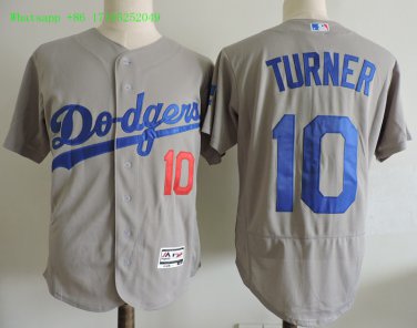 10 Justin Turner Stitched Jersey Size S to 3 XL grey