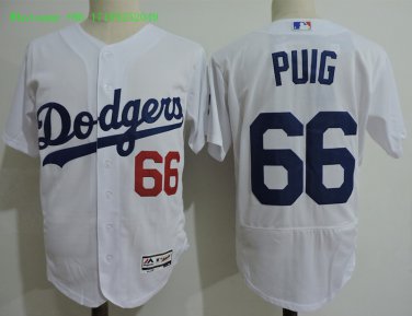 66 Yasiel Puig Stitched Jersey Size S to 3 XL white