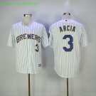 3 Orlando Arcia Stitched Jersey Size S to 3 XL white 1
