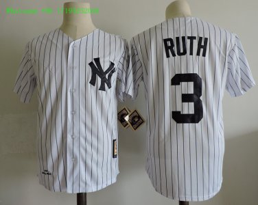 3 babe ruth Stitched Jersey Size S to 3 XL white