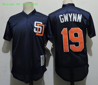 19 Tony Gwynn Stitched Jersey Size S to 3 XL blue 1