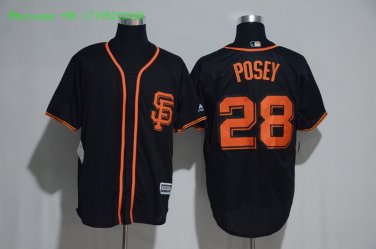 28 Buster Posey Stitched Jersey Size S to 3 XL black