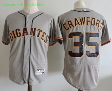 35 Brandon Crawford Stitched Jersey Size S to 3 XL grey