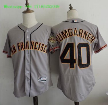 40 Madison Bumgarner Stitched Jersey Size S to 3 XL grey
