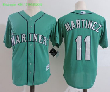 &Acirc;&nbsp;11 EDGAR MARTINEZ Stitched Jersey Size S to 3 XL green