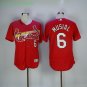 6 Stan Musial Stitched Jersey Size S to 3 XL red