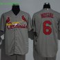 6 Stan Musial Stitched Jersey Size S to 3 XL grey