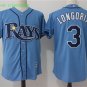 3 Evan Longoria Stitched Jersey Size S to 3 XL blue