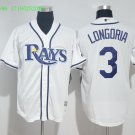 3 Evan Longoria Stitched Jersey Size S to 3 XL white