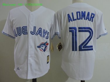 12 Roberto Alomar Stitched Jersey Size S to 3 XL white