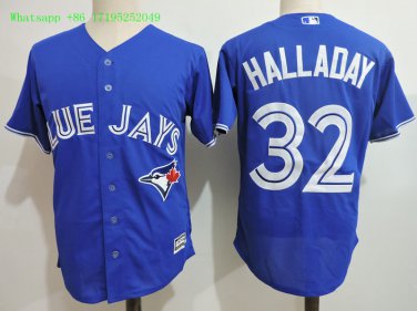32 Roy Halladay Stitched Jersey Size S to 3 XL blue